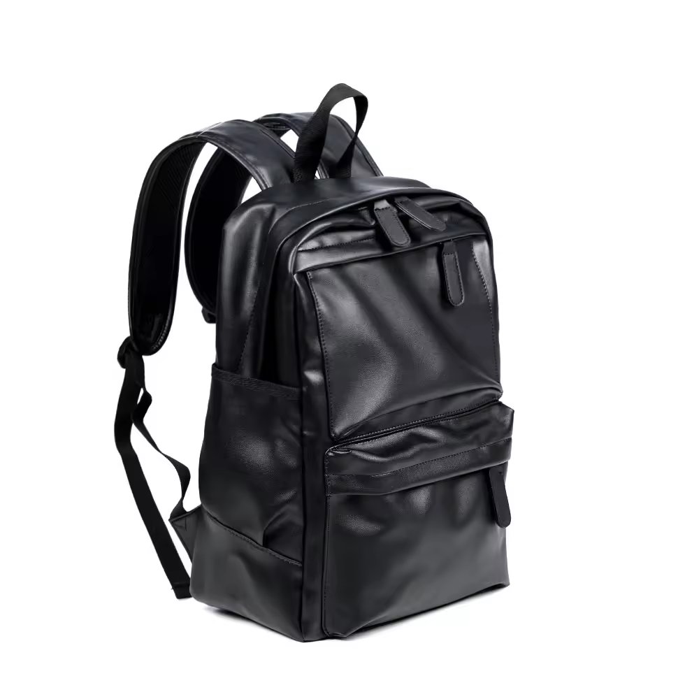 Wholesale Custom Logo School Mens Backpack Fashion Soft PU Leather Backpack Bag High Quality Waterproof Laptop Backpack
