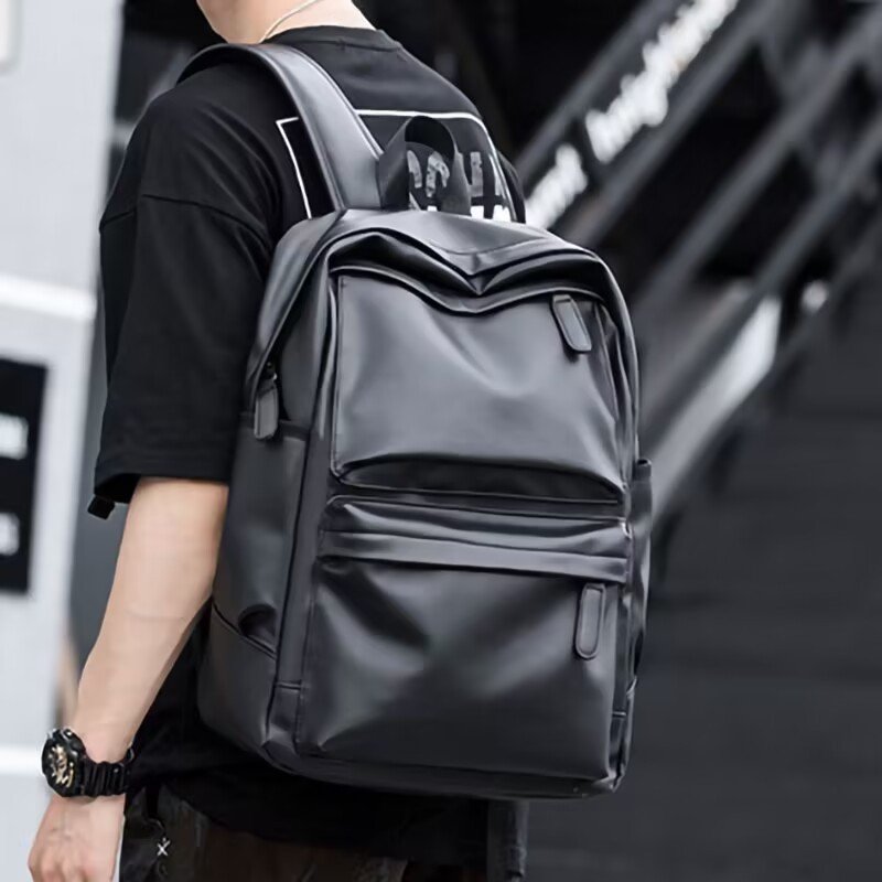 Wholesale Custom Logo School Mens Backpack Fashion Soft PU Leather Backpack Bag High Quality Waterproof Laptop Backpack