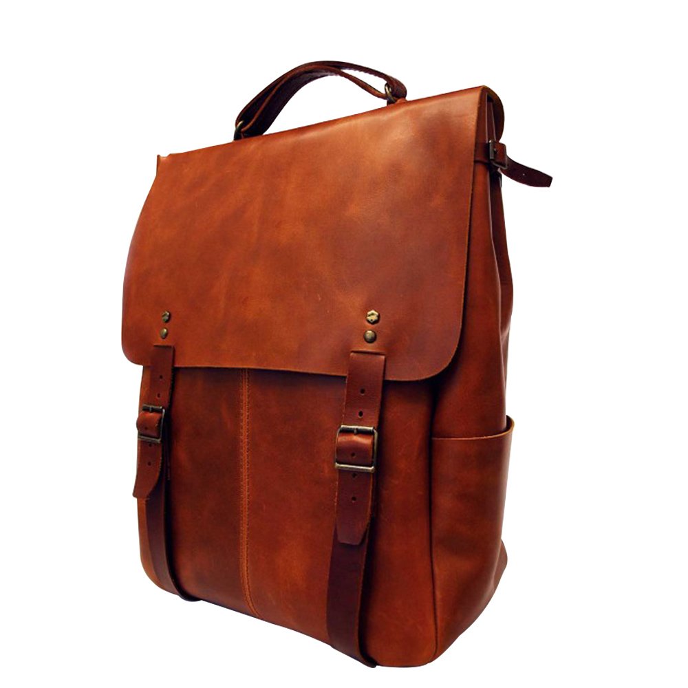 Leather Backpack For Hiking and Camping Unisex Vintage Plain Men Women laptop backpack rolling backpack Travel Outdoor