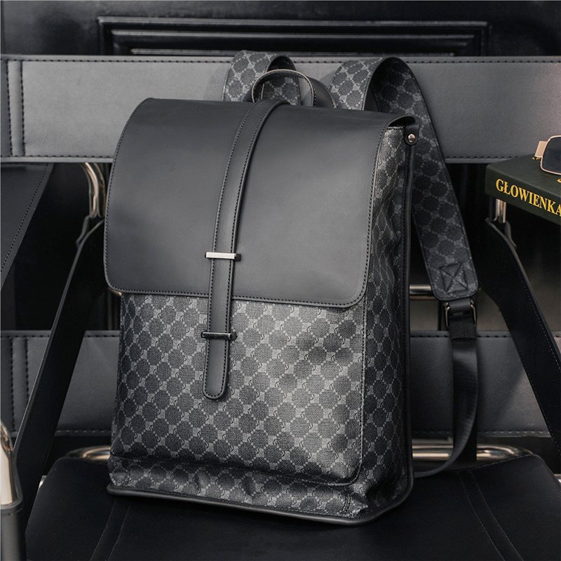 Custom PU Leather Men Backpack Vintage School Backpack Laptop bag for men leather Backpack