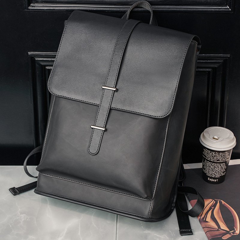 Custom PU Leather Men Backpack Vintage School Backpack Laptop bag for men leather Backpack