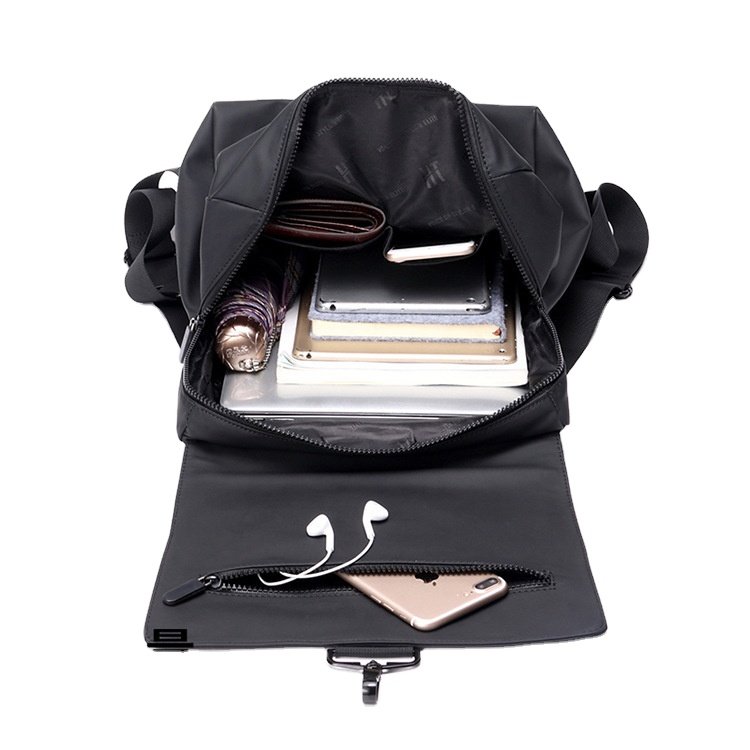 Waterproof nylon anti thief multi pockets black business travel bag outdoor tarvel rucksack teenage school bag backpack for men