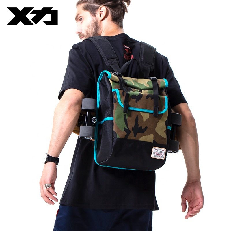 Customized logo polyester waterproof outdoor sports 12 inch laptop skateboard bag