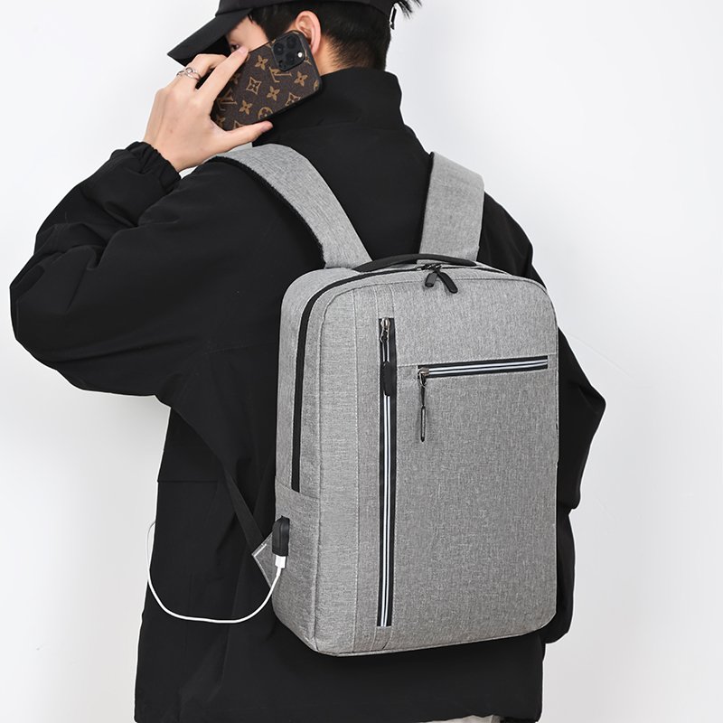2024 New Hot Sale Custom Logo Wholesale USB Light Laptop Backpack Large Capacity Zipper Soft Hot Sale Laptop Backpack Set