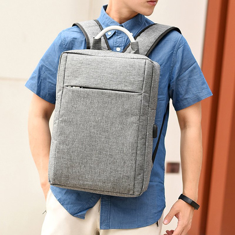 New Style Simple School Bookbags Customized Student Backpack Business Travel Laptop Backpacks with Usb Port Charging