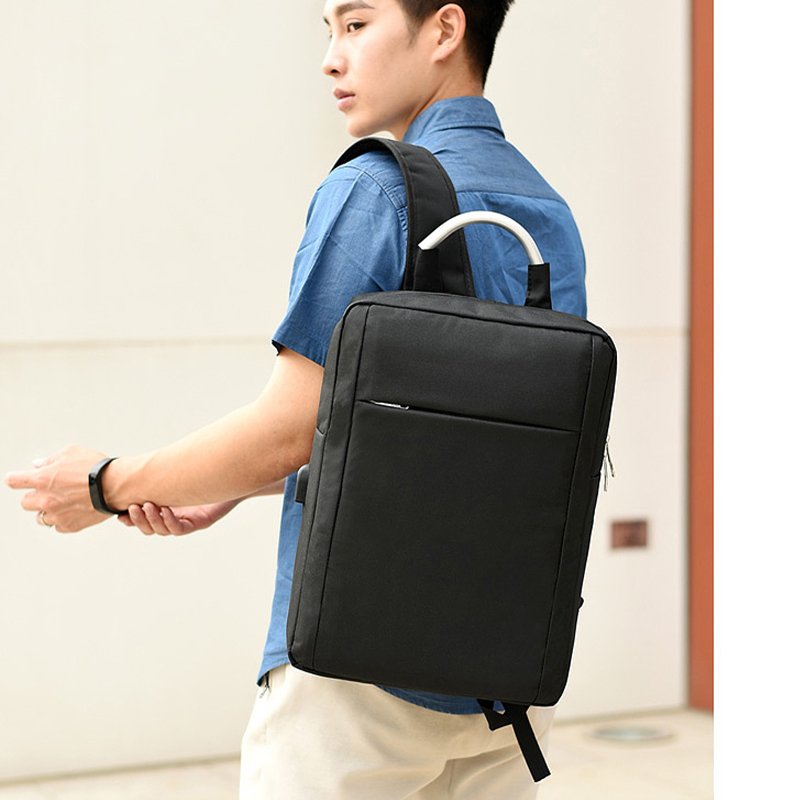New Style Simple School Bookbags Customized Student Backpack Business Travel Laptop Backpacks with Usb Port Charging