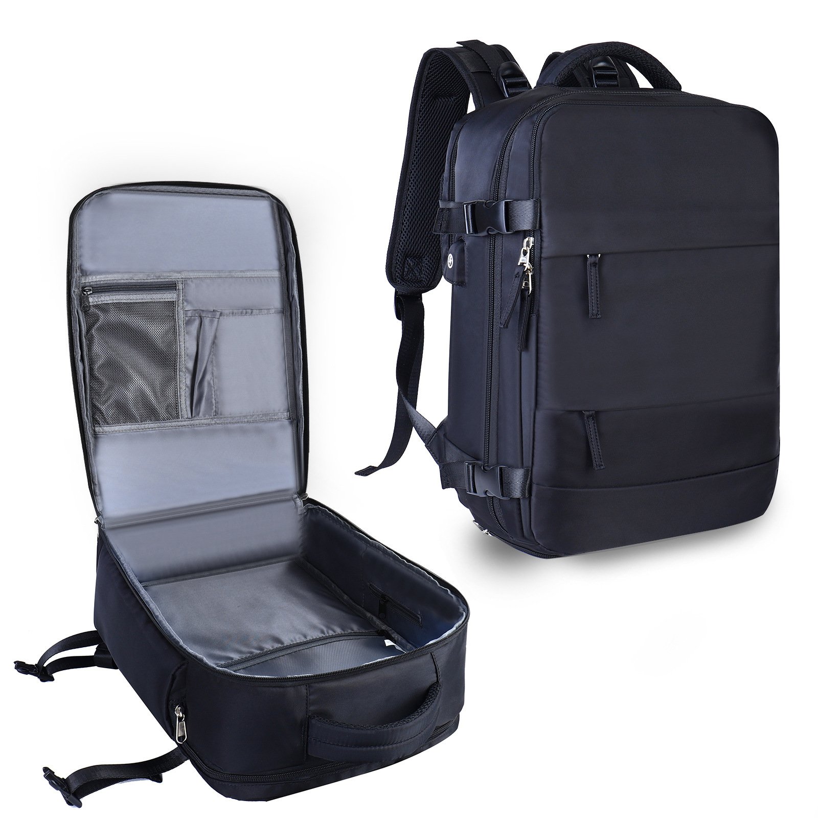 Hot Fashion Large Capacity Laptop Backpack Vintage Style Travel Backpack with Water-Proof Zipper Closure Nylon Lining