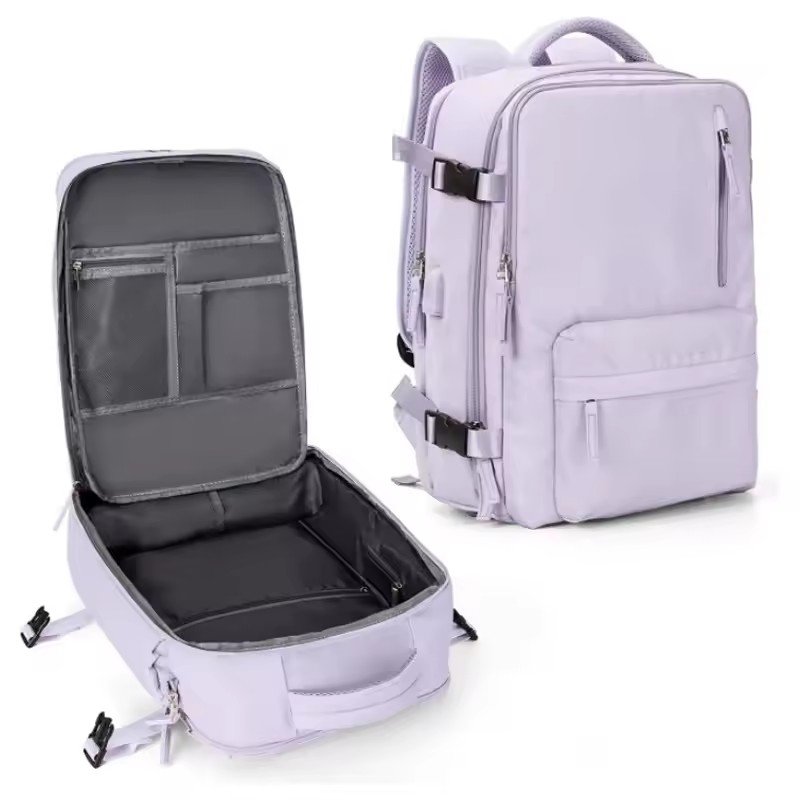 Hot Fashion Large Capacity Laptop Backpack Vintage Style Travel Backpack with Water-Proof Zipper Closure Nylon Lining