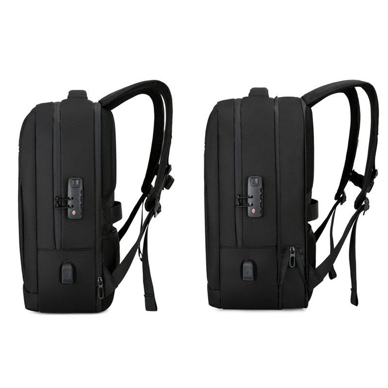 Multi-function waterproof men business 17.3 inch college school computer bags anti theft travel laptop backpack with USB