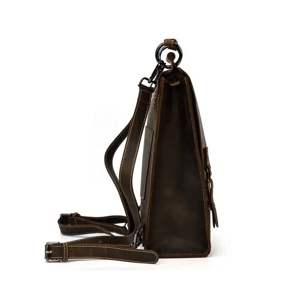 Premium Quality Full-Grain Genuine Leather Laptop Backpack Unisex Real Leather Travel School Bags