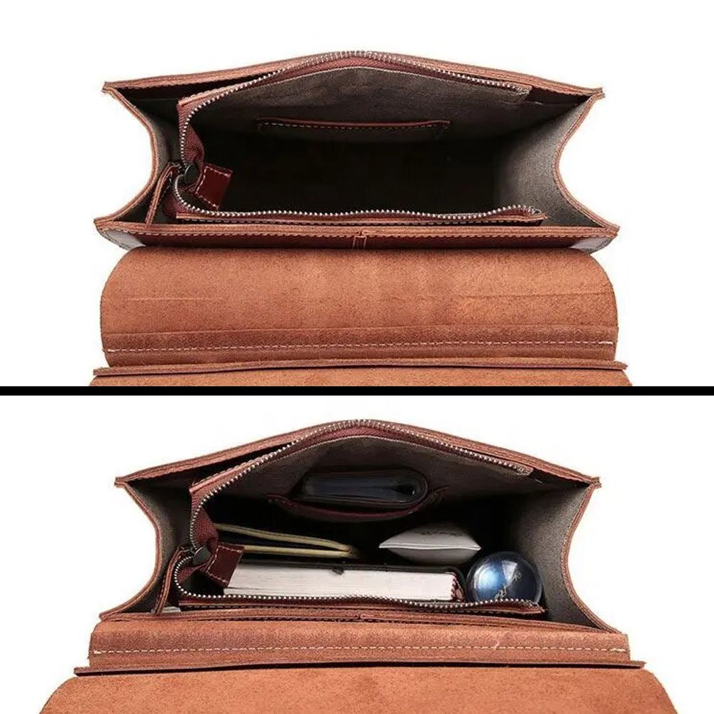 Premium Quality Full-Grain Genuine Leather Laptop Backpack Unisex Real Leather Travel School Bags