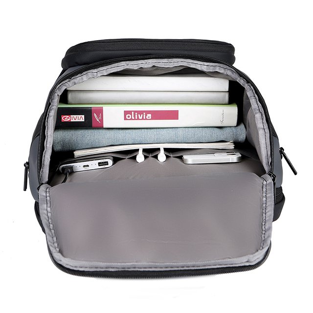 BSCI custom logo High Quality Polyester anti-theft backpack office computer Business bag laptop backpackp With USB Charger Port