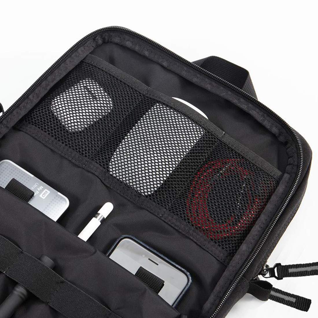 Tactical Style Business Travel Polyester EDC Laptop Backpack with Molle-Webbing