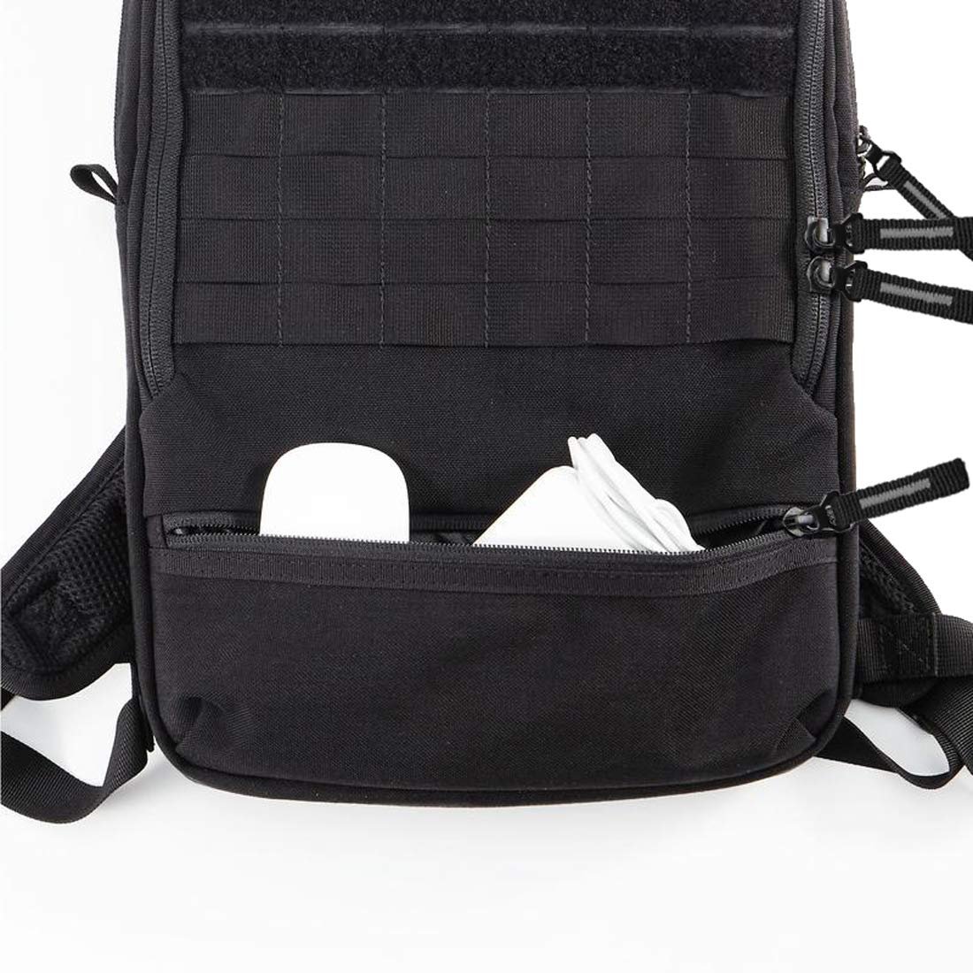 Tactical Style Business Travel Polyester EDC Laptop Backpack with Molle-Webbing