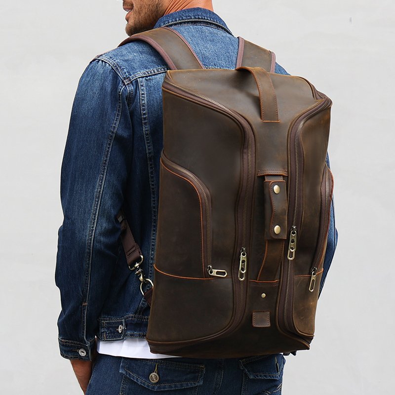 Custom Logo Vintage Laptop Backpack Travel Business Large Capacity Stylish Back bag for Men