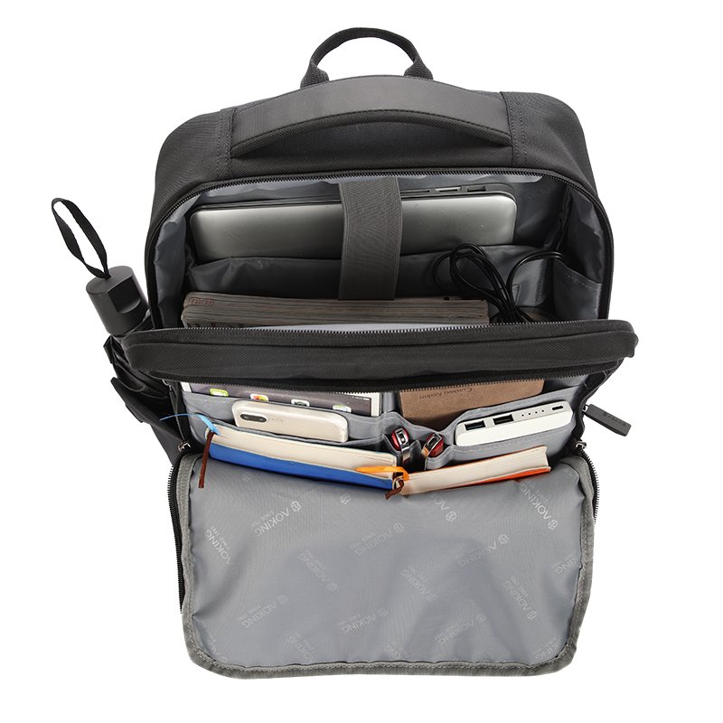 Aoking factory price custom LOGO Waterproof Business Laptop backpack for 17 inches man Travel Outdoor computer Bag with USB port