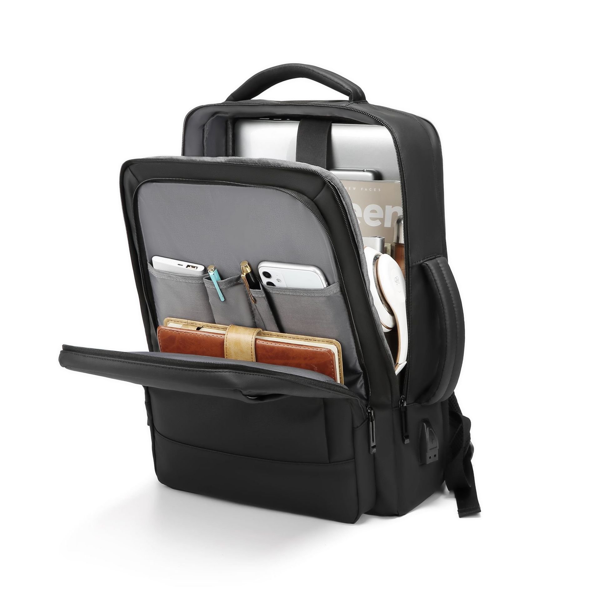 New Men's Backpack Multi-functional Large Capacity Business Backpack Computer Bag Waterproof Travel Schoolbag Customized