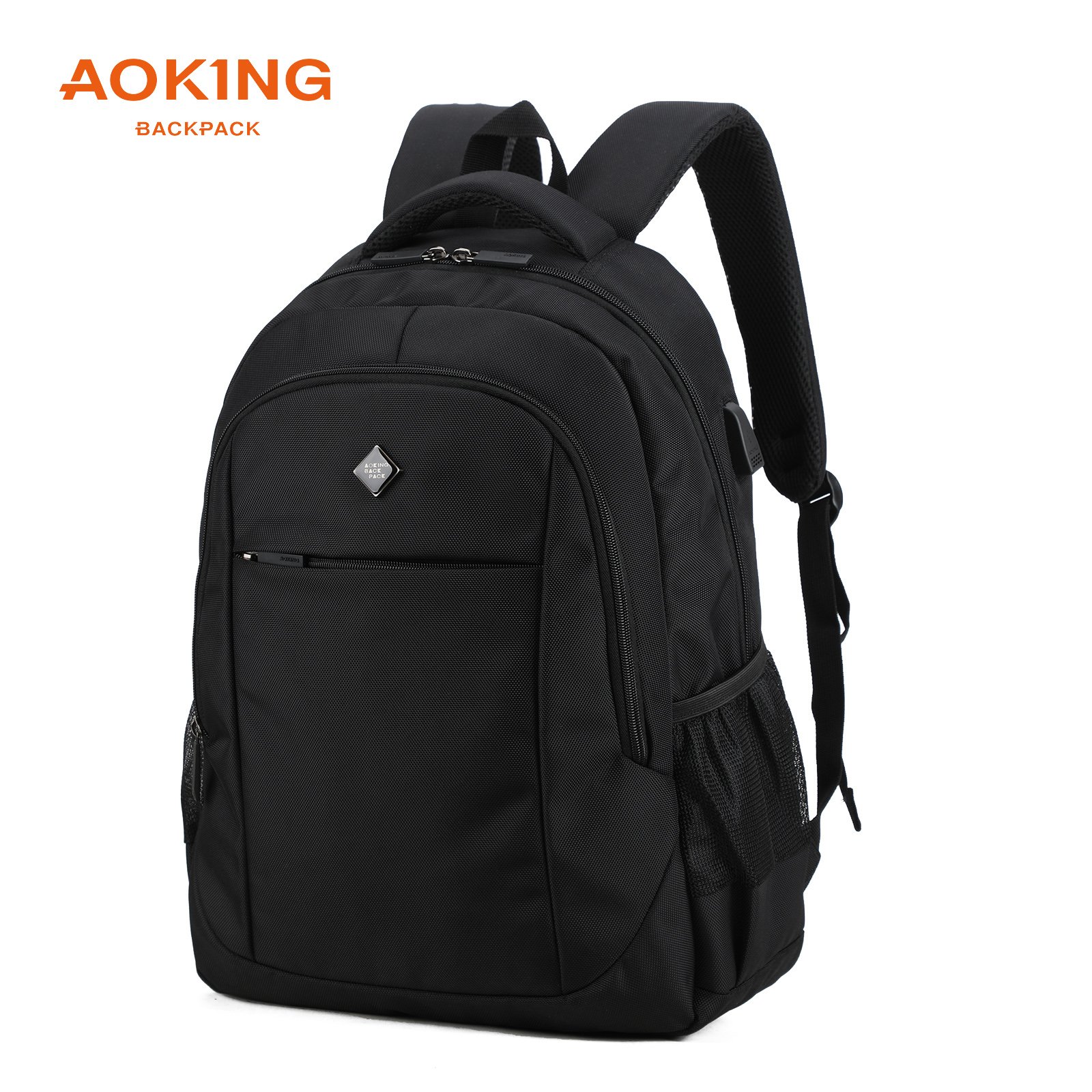 AOKING custom logo durable men business office sac a dos casual mochilas school backpack rucksack travel laptop bags backpack
