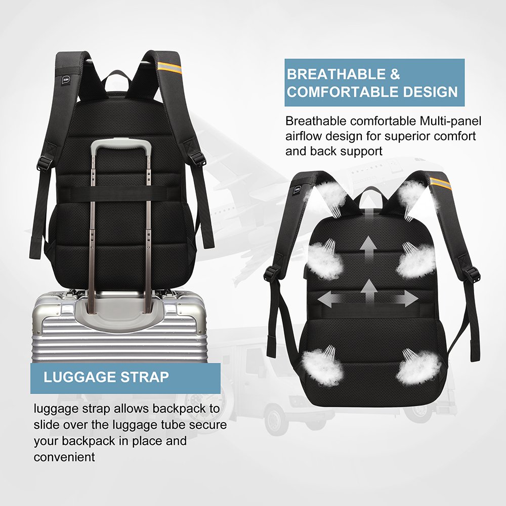 Travel Casual Waterproof USB Large Capacity College Customized Computer Bag Laptop Backpack For Men with Charging Port