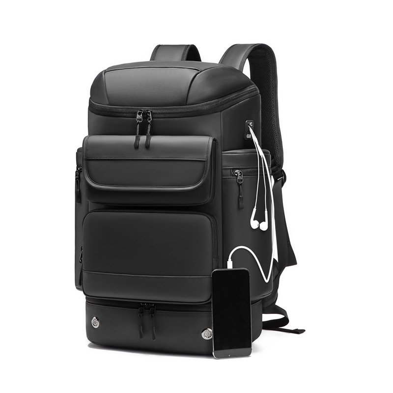 Hot sale high end quality 5 Year durable Nylon laptop backpacks for men many pockets shoe compartment travel men's backpacks