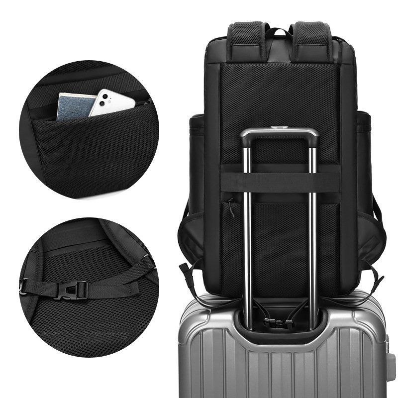 Hot sale high end quality 5 Year durable Nylon laptop backpacks for men many pockets shoe compartment travel men's backpacks