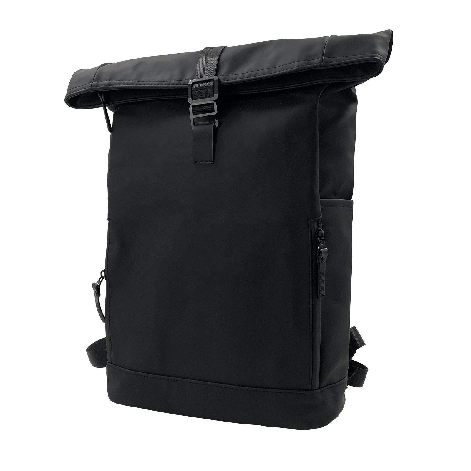 Roll Top Folding Laptop Backpack Bike Bag Nylon Laptop Large Capacity Daily School Travel Backpack