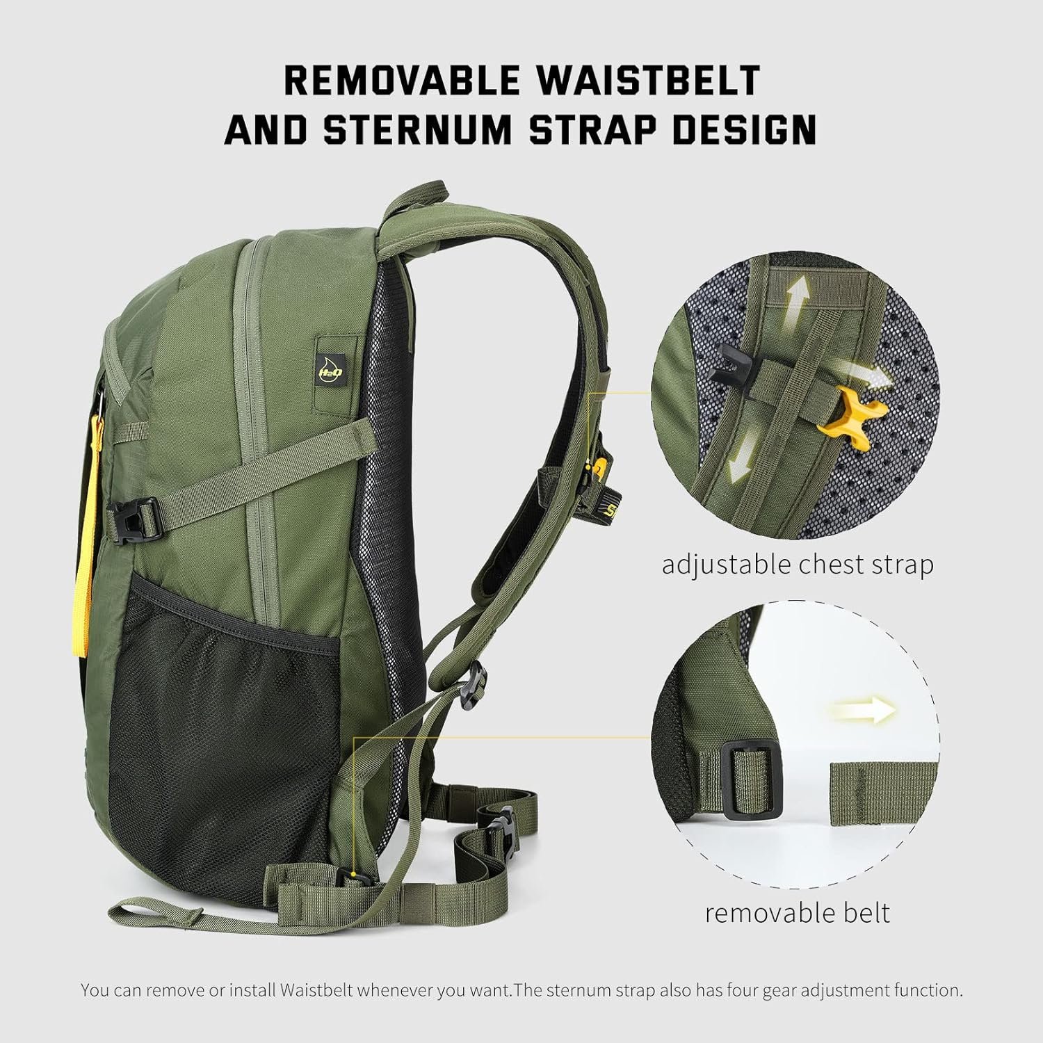 Water Resistant Lightweight Small 20L Outdoor Camping Backpack Travel Backpacks Hiking Daypack