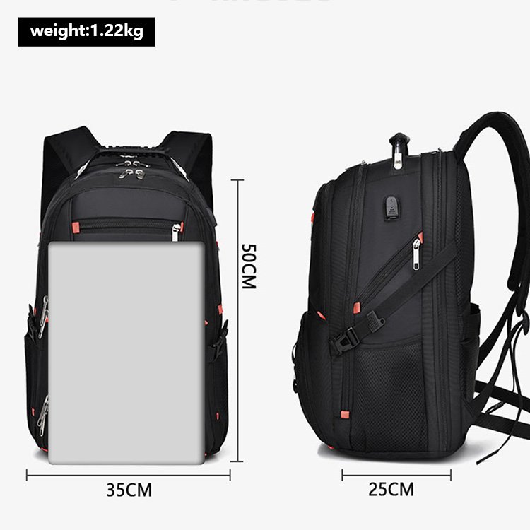 High quality Men's Backpack Waterproof Travel Oxford large capacity business laptop backpack with USB port
