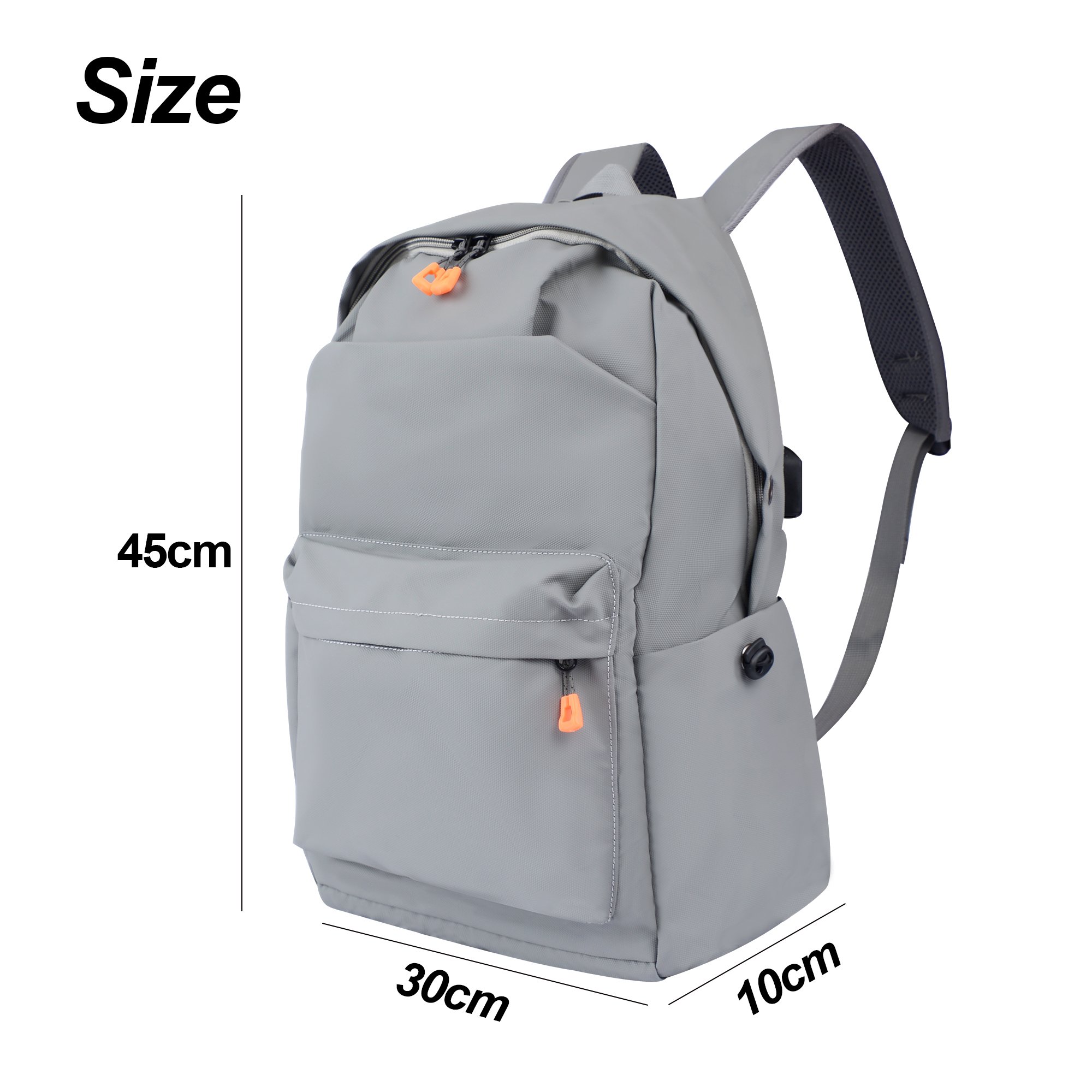 Durable polyester waterproof women travel laptop backpack bag with zipper for college students school backpack