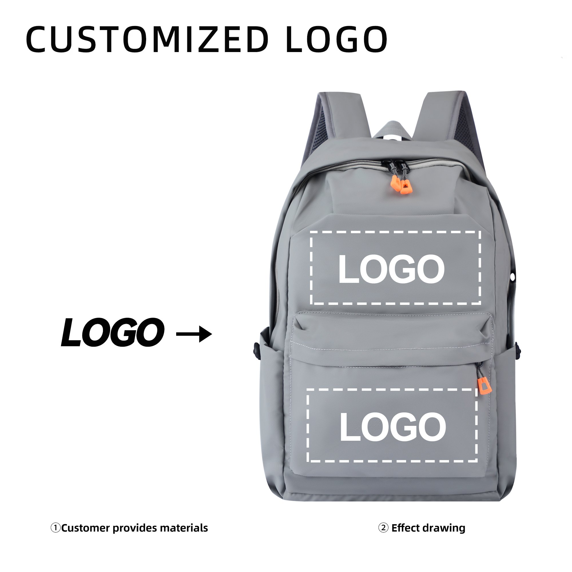 Durable polyester waterproof women travel laptop backpack bag with zipper for college students school backpack