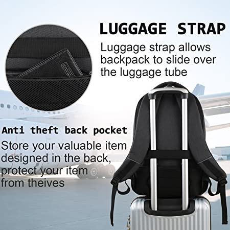 Laptop Backpack,Business Travel Anti Theft Slim Durable Laptops Backpack with USB Charging Port,Water Resistant College School C