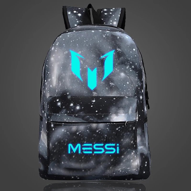 Trend Korean backpack computer bag middle school bag men and women luminous USB outdoor leisure backpack