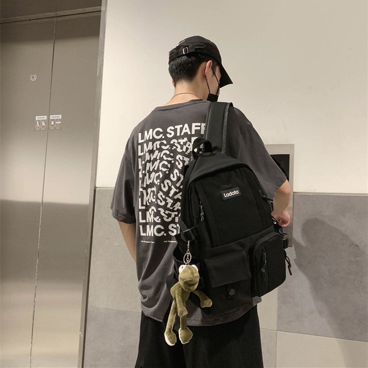 Nylon light casual waterproof custom students unisex bookbags laptop new school bag korean backpack for men women