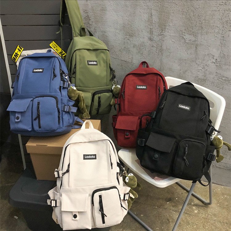 Nylon light casual waterproof custom students unisex bookbags laptop new school bag korean backpack for men women