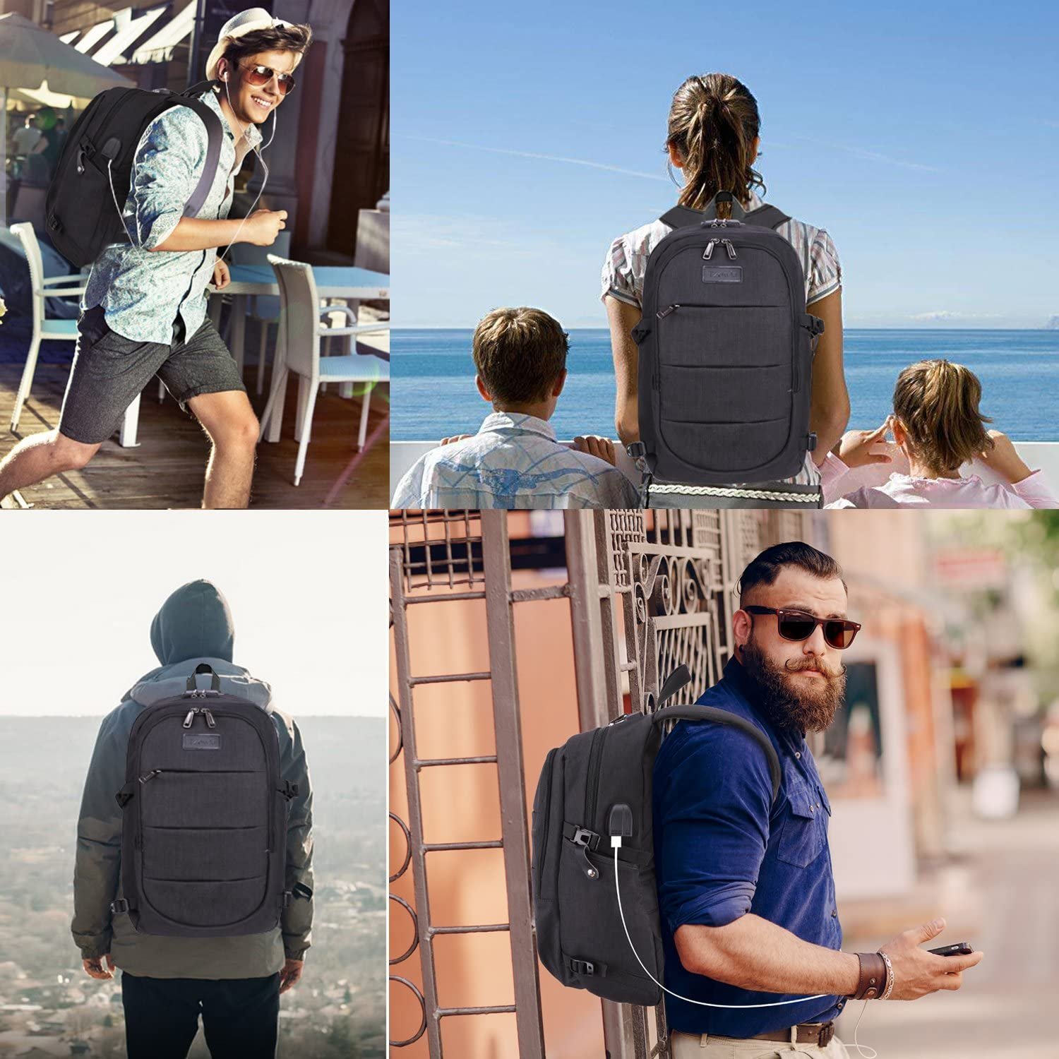 laptop backpack bag Computer Business Backpack Work Briefcase with USB Charging Port Casual laptop tote bags
