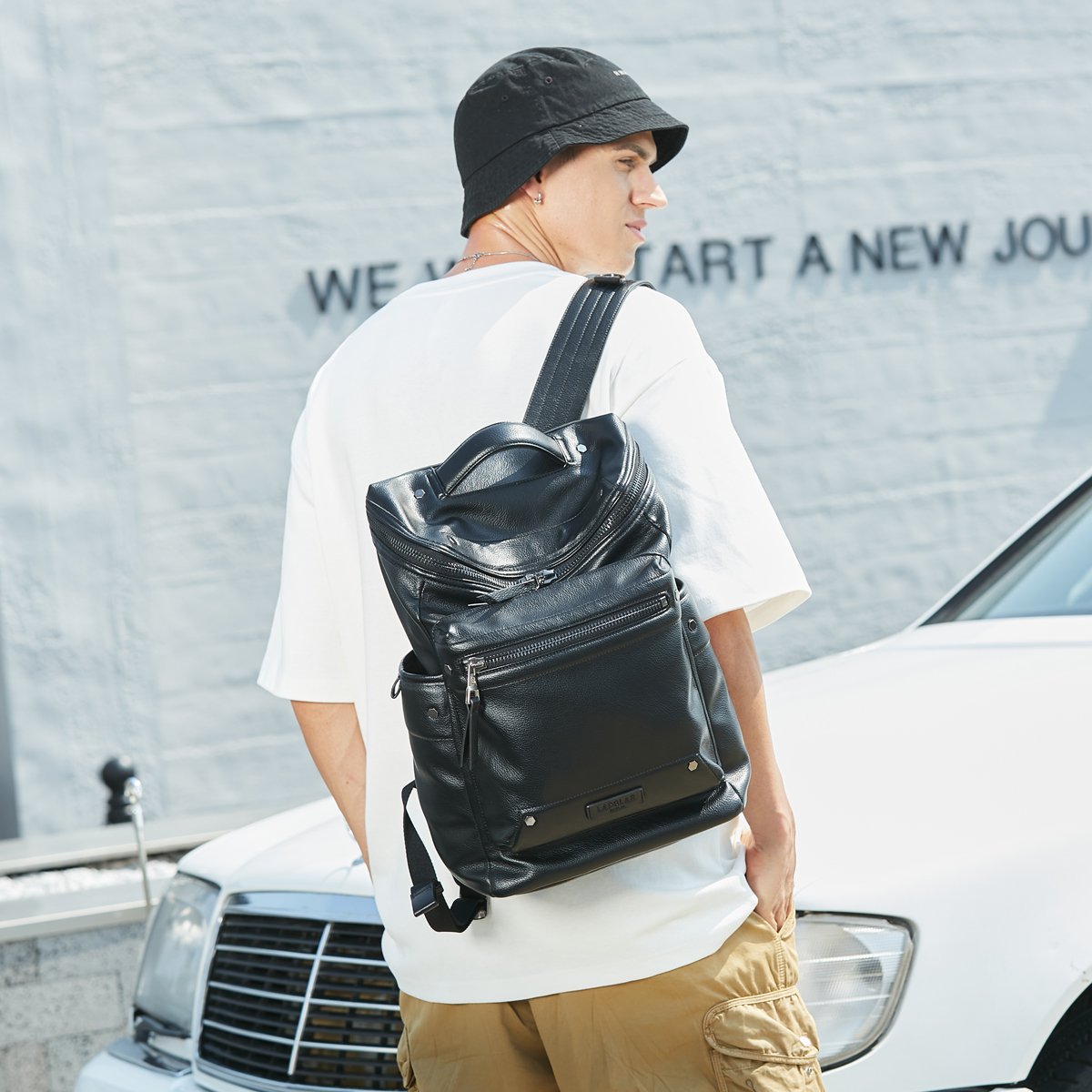 LAPOLAR Custom Durable Casual Lightweight Computer Waterproof Rucksack 15.6 Inch Bag Black Laptop Backpack For Men Popular