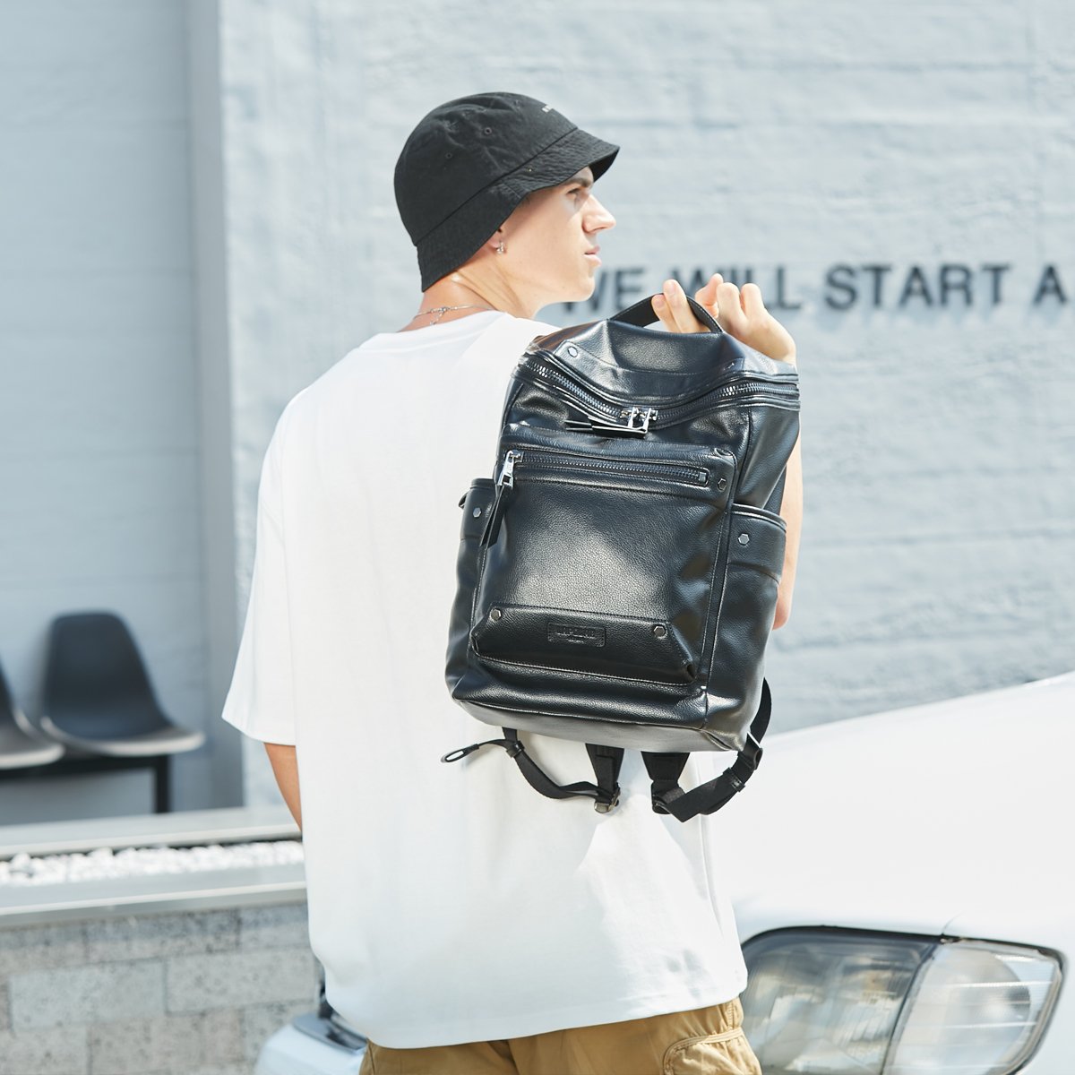 LAPOLAR Custom Durable Casual Lightweight Computer Waterproof Rucksack 15.6 Inch Bag Black Laptop Backpack For Men Popular