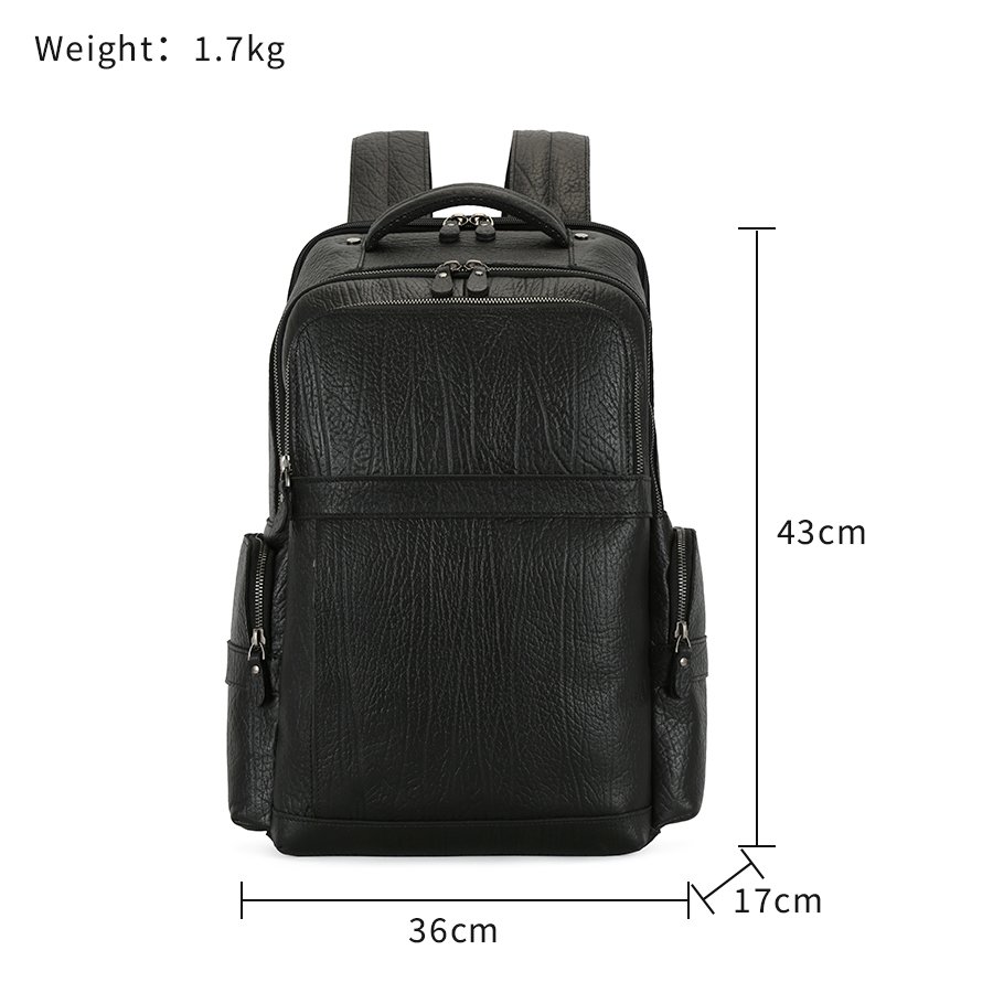 2024 Large Capacity Business Outdoor Waterproof Travel Vintage Cowhide Laptop Genuine Leather Bag manufacturer Backpack For Men