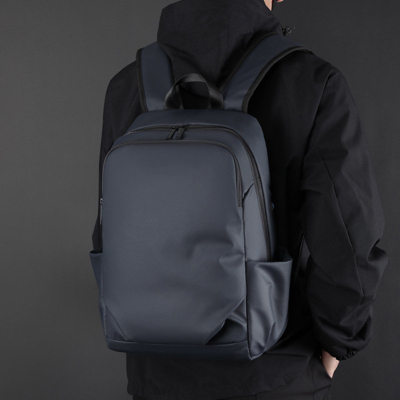 LP104 High quality business waterproof travel men nylon fabric laptop backpack with headphone jack
