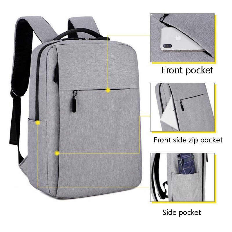 Customizable Logo Student School Bags Unisex Capacity Office Computer Bag Nylon Anti Theft Custom Laptop Backpack