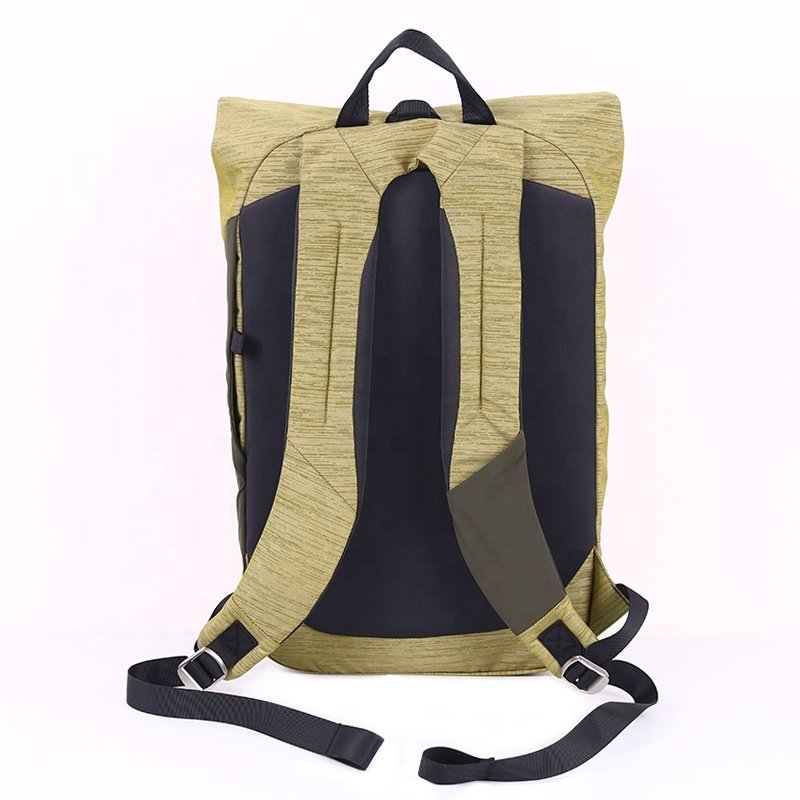 CHANGRONG Custom Adult Men Lightweight Casual Daypack Roll Top laptop backpacks