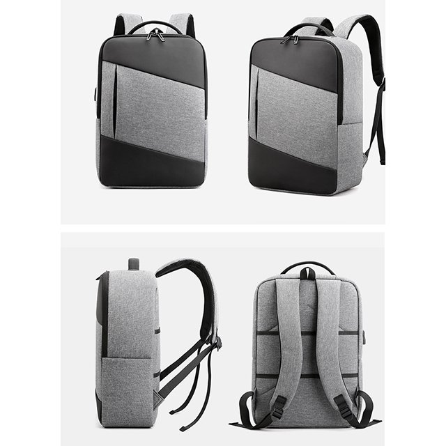 Waterproof big capacity laptop backpack with USB charging for business