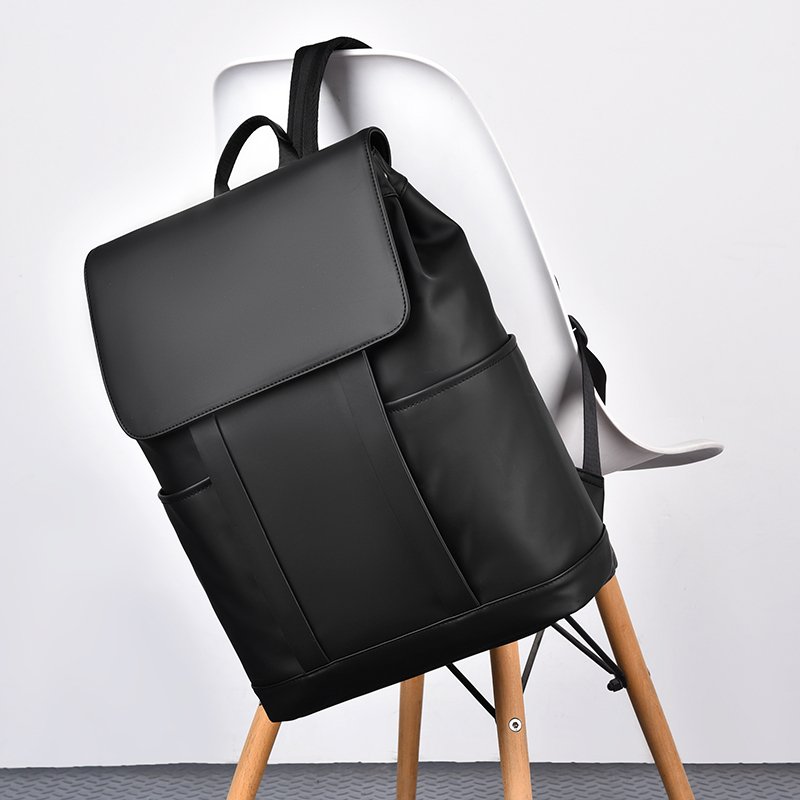 Retro simple business PU waterproof wear-resistant laptop backpack Men's backpack suitable for daily work out