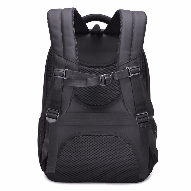 Big capacity large size business travel laptop backpack for college student school rucksack black waterproof shoulder bag