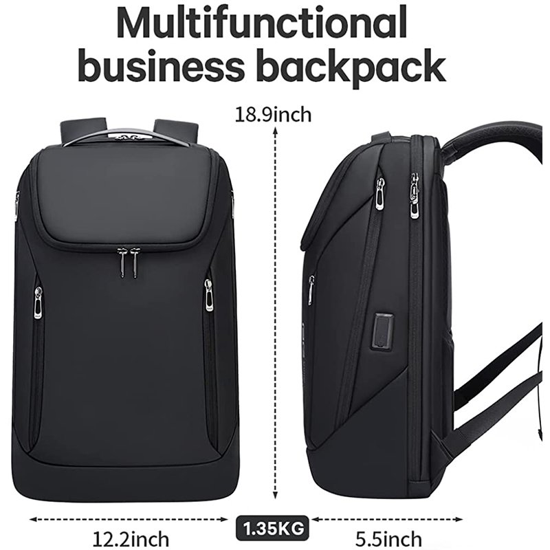 Business Smart Backpack Waterproof fit 15.6 Inch Laptop Backpack with USB Charging Port Travel Durable Backpack