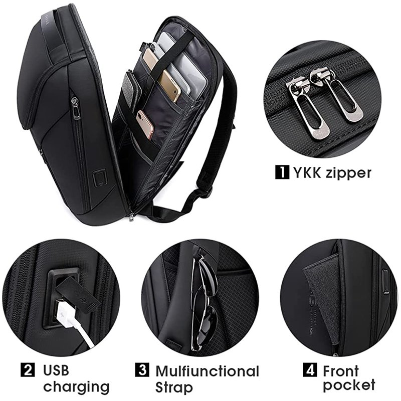 Business Smart Backpack Waterproof fit 15.6 Inch Laptop Backpack with USB Charging Port Travel Durable Backpack