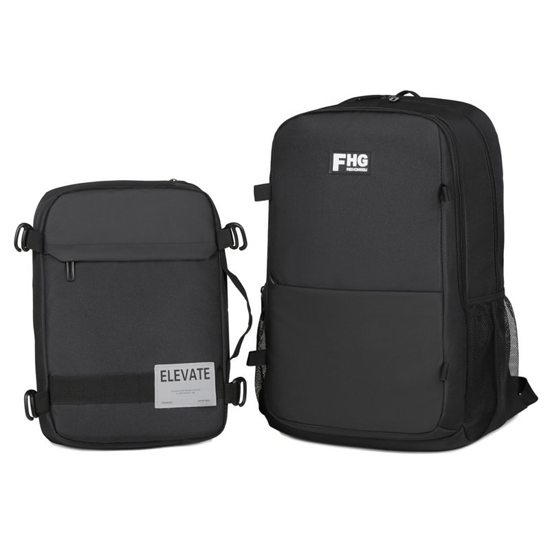 2In 1 Unisex Travel Backpack Water Resistant Detachable Daypack Anti-Theft Zipper Flight Approved Laptop Bag Business Trip
