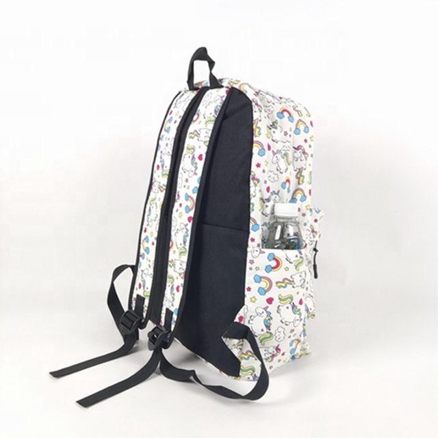 Wholesale Custom Special Design Primary Secondary Students Cartoon Printed Backpack Cute Polyester Backpack Oem