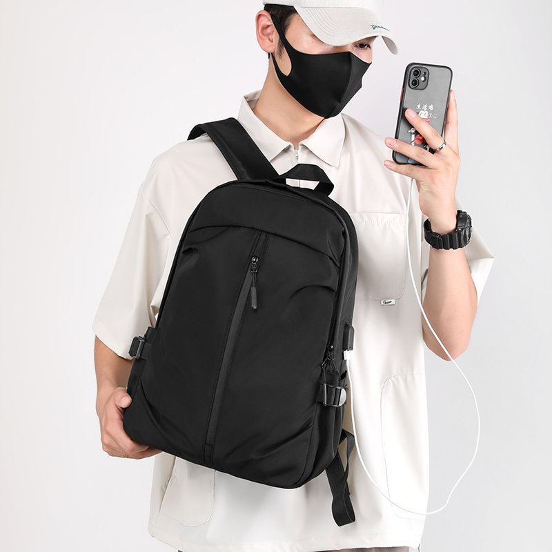 Boys' Large Capacity Lightweight Backpack Versatile and Waterproof Nylon Cloth Shopping and Commuting Bag for Students