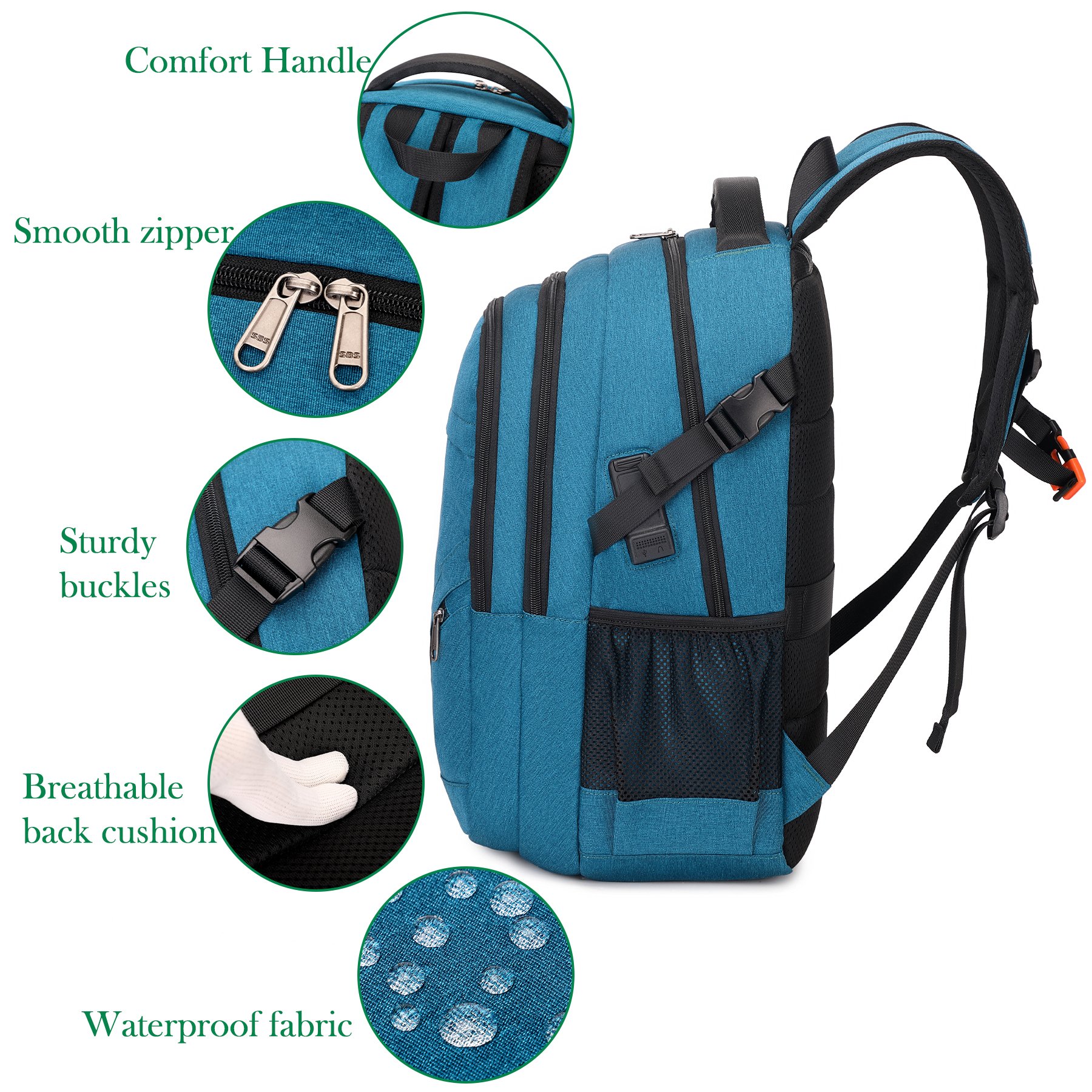N-104 Nerlion Custom Lightweight Polyester Business Travel Modern Men Women Large Fashion Laptop Backpack